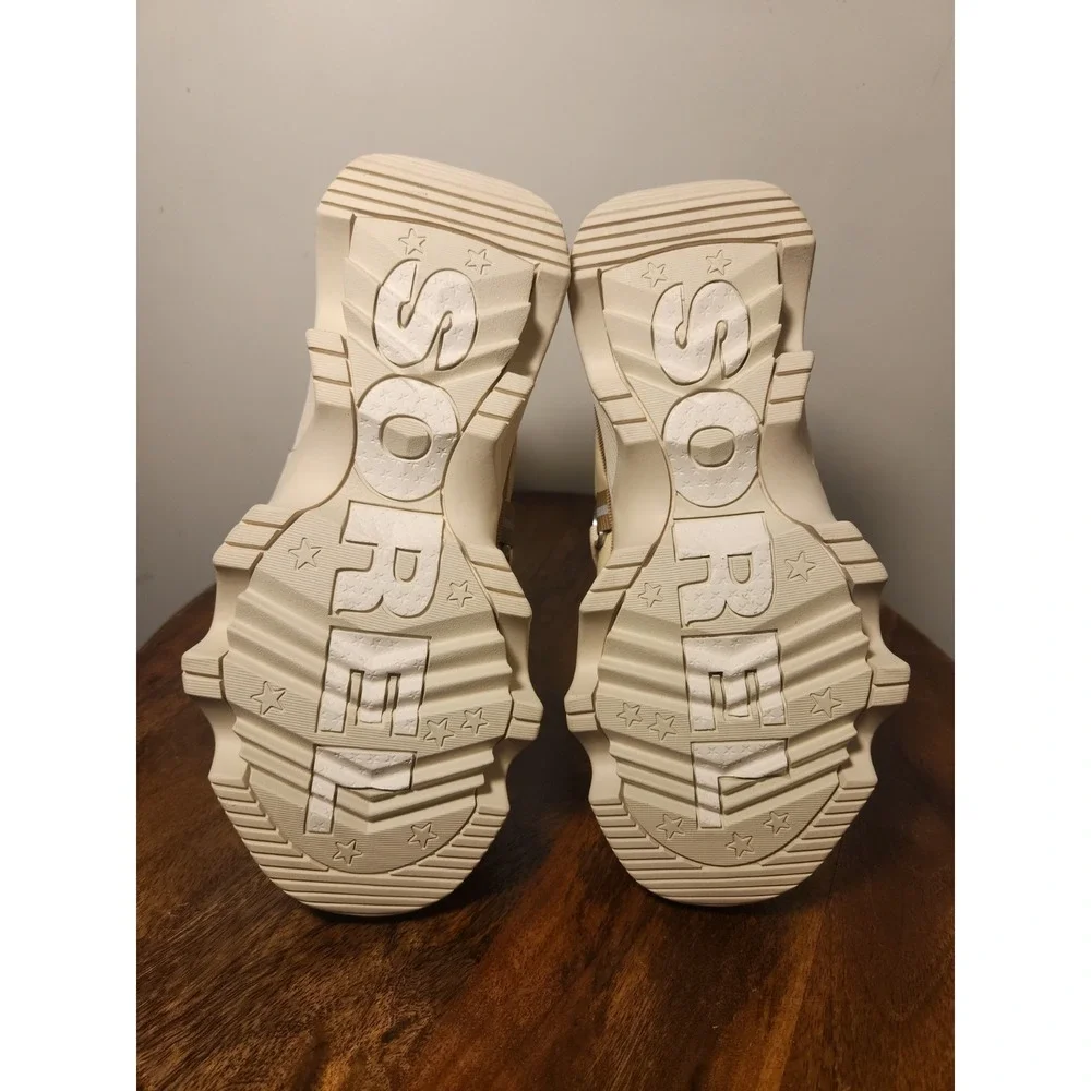SOREL KINETIC IMPACT NXT WATERPROOF MID BOOT - SIZE: WOMEN 5.5 - HONEY WHITE